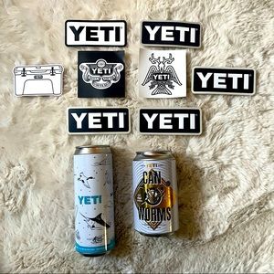 YETI stickers and hide-a-way cans